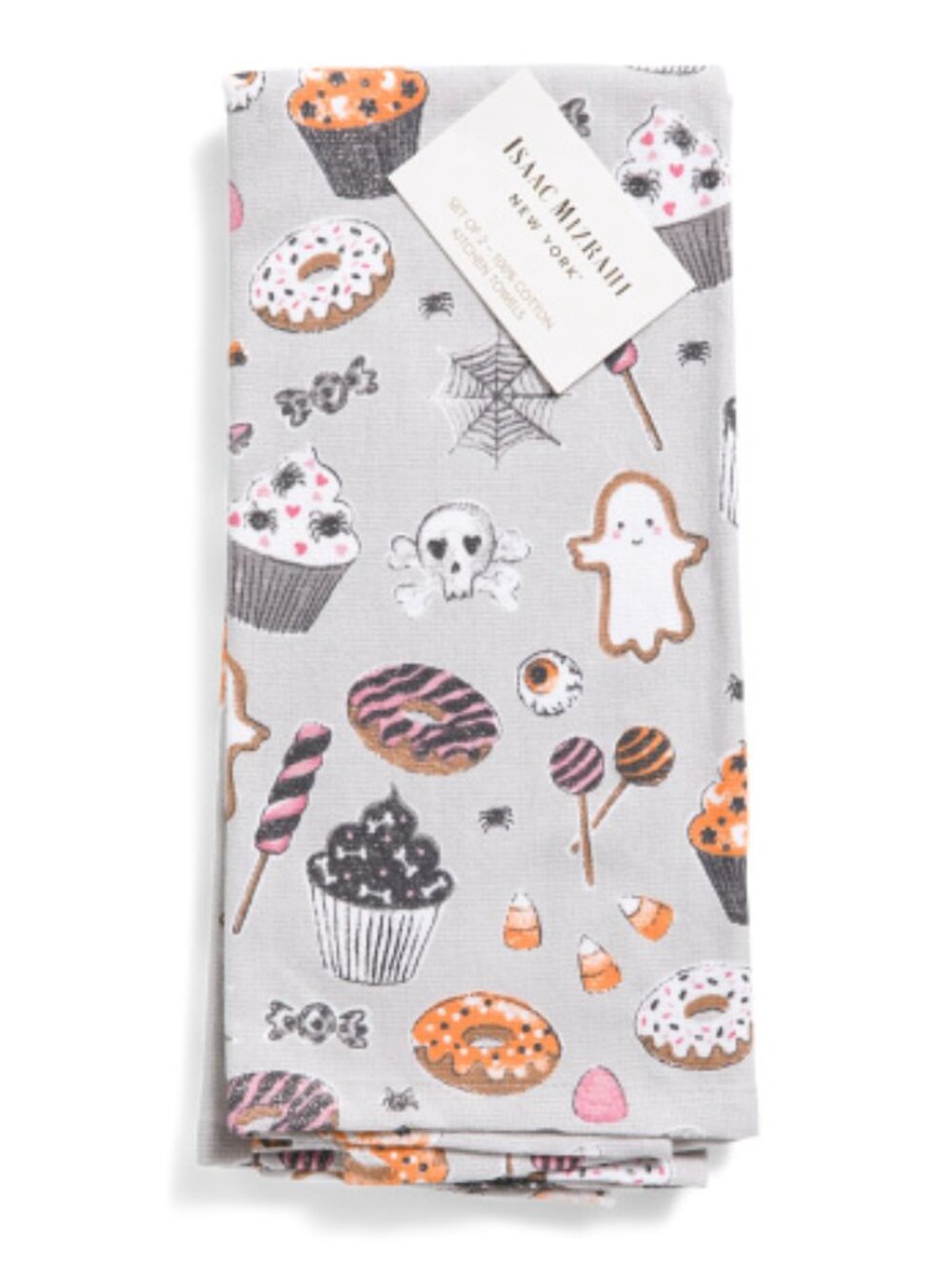 NWT ISAAC MIZRAHI NEW YORK Set Of 2 Creepy Confections Kitchen Towels